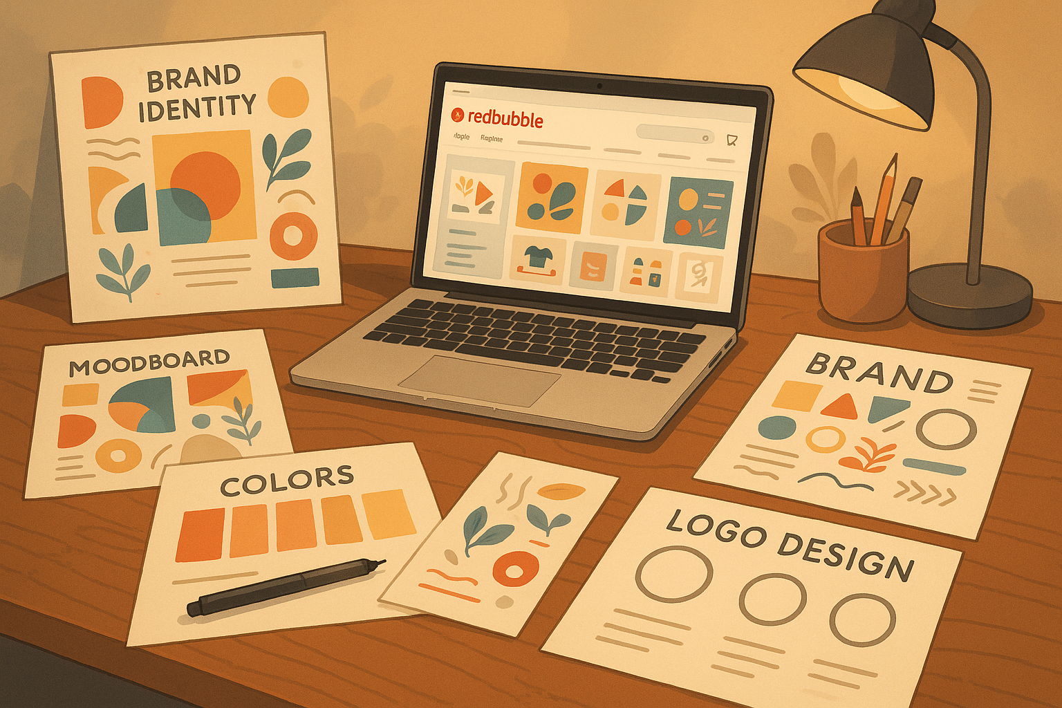 Building successful Redbubble brand identity guide for sellers - visual brand identity elements